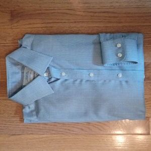 Charles Thyrwhitt Slim Fit Blue Prince of Wales Dress Shirt